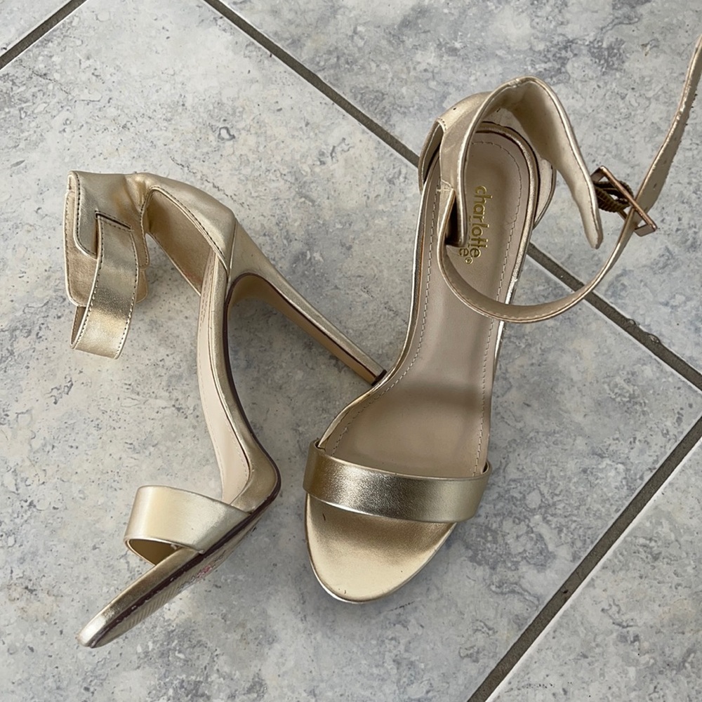 Gold heels size 9